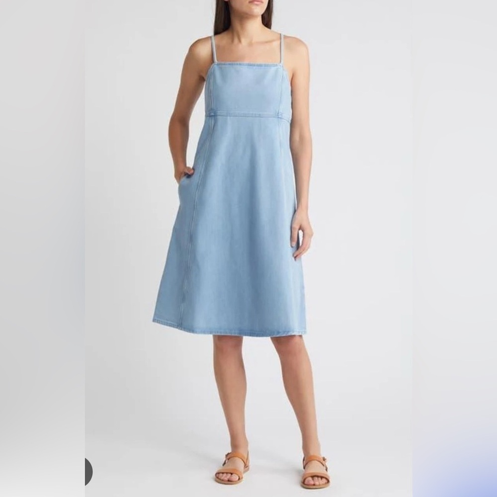 Light Wash Denim Midi Sundress Treasure & Bond